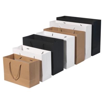 China Recyclable Wholesale Custom Paper Gift Bag Luxury Shopping Bag Brown Kraft Paper Bag With Handle for sale