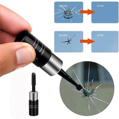 China Resin DIY Windshield Scratch Restoration Universal Car Windshield Crack Repair Tool Windshield Glass Repair Kit Tool with Blade and Strips for sale