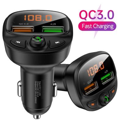 China Dual USB Car Charger CE Dropshipping Hit Smartphone Car Charger Kit FM Transmitter Car MP3 Player Amazon Fast Dual USB Phone Car Charger for sale