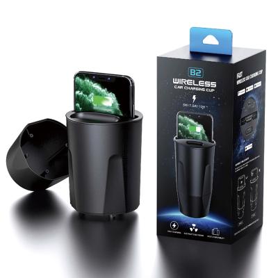 China Multi-Function TWS Car Fast Charging Amazon Car Charger Dual USB Wireless Car Charger Mobile Phone Charger With Heat Dissipation Function for sale