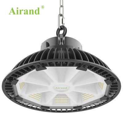 China Heat dissipation design & Shenzhen 200W Industrial UFO LED High Bay Light IP65 5000K Daylight Refraction Light Design No Flickering Factory Warehouse LED High Bay Light for sale