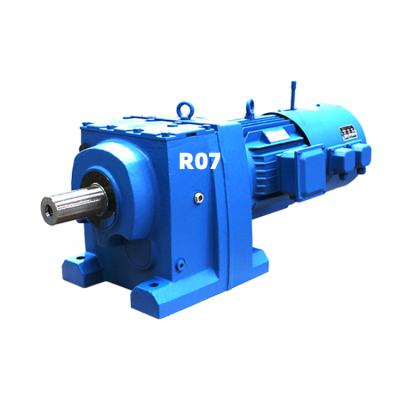 China Construction worksÂ   Chinese Jiangsu Tailong Suppliers R Series Foot Mounted Small Gear Helical Motor for sale