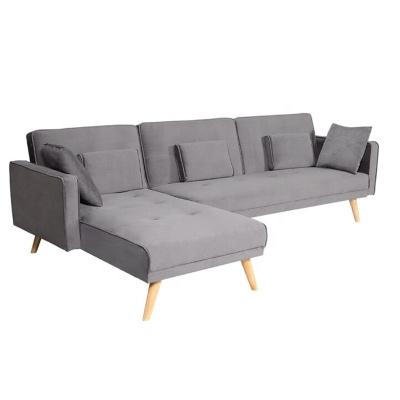 China Small Sofa Cum Bed Foldable Corner Space Style Velvet Fabric Mail Order Packing Living Room Foldable Sectional Furniture Bed Sofa for sale