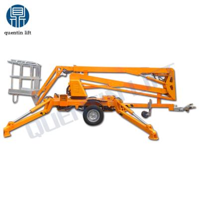 China Diesel and battery power rig power mast crank arm man aerial vertic telescopic telescopic spider with height 30m boom lift platform for sale