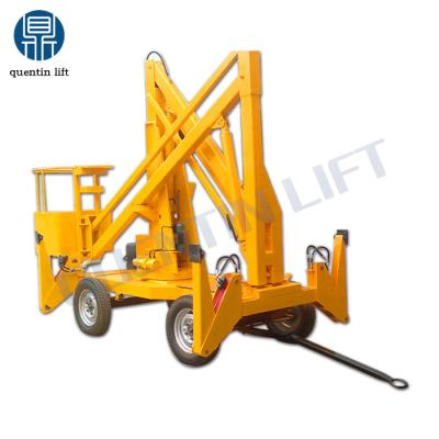 China Aerial Rig Trailer Mounted Hydraulic Towable Boom Lift Aerial Work Platform for sale