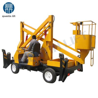 China Overhead Rig 6-18m Outdoor Articulated Trailer Mounted Boom One Man Lift Towable Cherry Harvester For Sale for sale