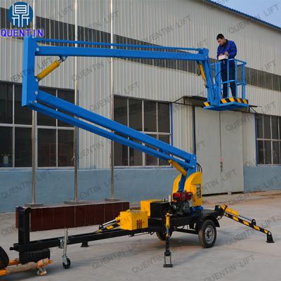 China Aerial Boom Lift Rig Towable Boom Lift Hydraulic Towing Platform for sale