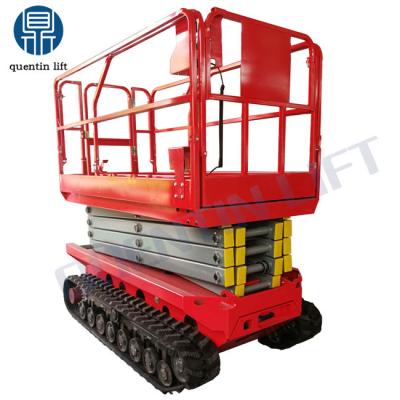 China More Flexible More Stable Crawler Type Caterpillarscissor Lift Movable Self Man Lift Track Drive Scissor Lift Platform For Aerial Work for sale