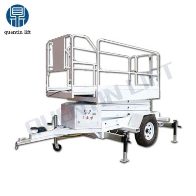 China Outdoor Aerial Rig 6m 8m 10m 12m Truck Trailed Scissor Lift Pull-Behind Scissor Lift for sale