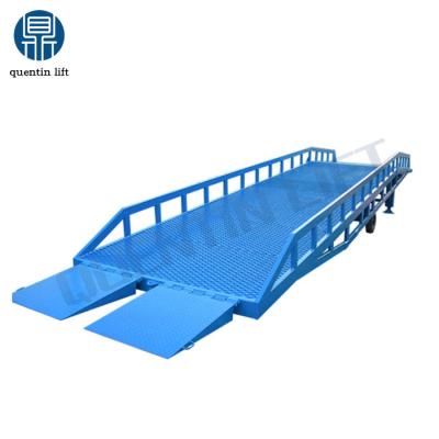 China 15T Mobile Hydraulic Mobile Container Truck Loading / Unloading Ramps For Trailers for sale