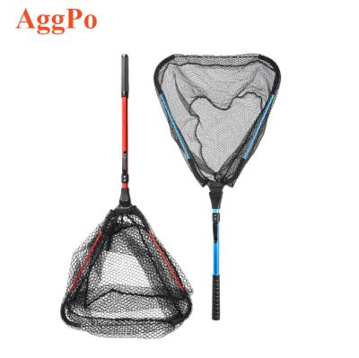 China Alloy+Nylon Fish Landing Net , Nylon Mesh Safe Fish Catching Fishing Net Durable Material Or Aluminum Folding Aluminum Release for sale