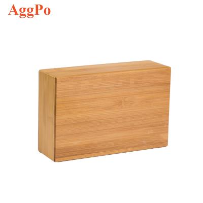 China Yoga Fitness Yoga Brick Natural Bamboo Brick Aid Sports Support Block Equipment Tool Flexibility Home Gym Exercise Training Accessories for sale