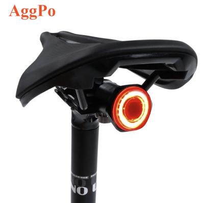 China Smart USB Rechargeable Smart Bike Tail Light With Auto On/Off Rear Ultra Bright Bicycle Flashlight Cycling Lights for sale