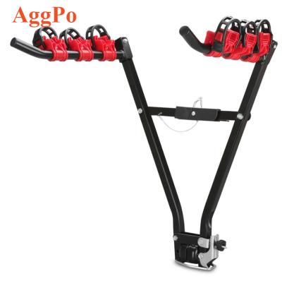 China Universal Road Bike Car Bike Rear Carrier for 3 Bike Bicycle Vehicle Convenient V-Shaped Rack MTB and Road Bicycle Hitch Racks for sale