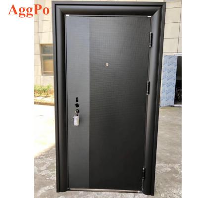 China Modern swing household hotel security front room door, Europea style security fireproof exterior door, double color stainless steel door for sale