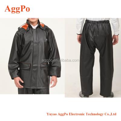 China Nice Material PVC Rainsuits Raincoat Style Raincoat Rain Suit Rain Wear Popular PVC Coating Hooded Waterproof Polyester Rainsuit for sale