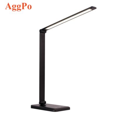 China Modern LED Desk Lamp with Wireless Charger, USB Charging Port, Table Lamp 5 Clear Prints 5 Brightness Levels for sale