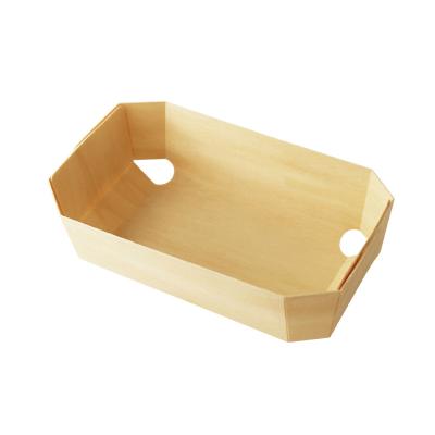 China Disposable Wooden Degradable Bread Tray Cake Baking Tool Hot Dog Bread Box For Oven Wooden Baking Mold for sale