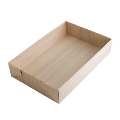 China Viable Eco-Friendly Disposable Food Container Bento Box Take Out Japanese Dessert Tray Wooden Sushi Tray Serving Packaging for sale