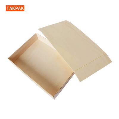 China Wholesale Biodegradable Disposable Takeaway Food Japanese Wooden Containers Take Out Lunch Bento Box Food Catering Box Packaging for sale