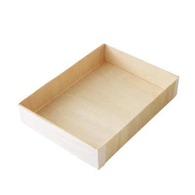 China Disposable Square Bamboo Dish Take Out Lunch Wholesale Wooden Food Box Carrier Bento Box for sale