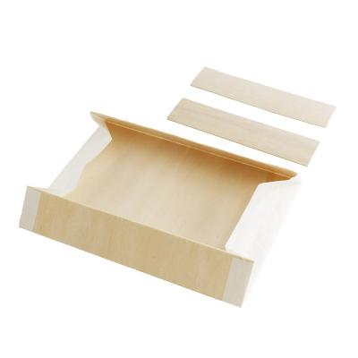 China Eco-friendly Disposable Wooden Lunch Box Food Carry Box For Kids For Office Worker for sale