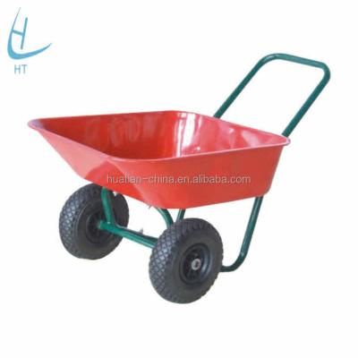 China WB21022 Power Coating Pb Free And UV Resistant Wheel Wheel And Barrow, Metal Double Wheelbarrow for sale