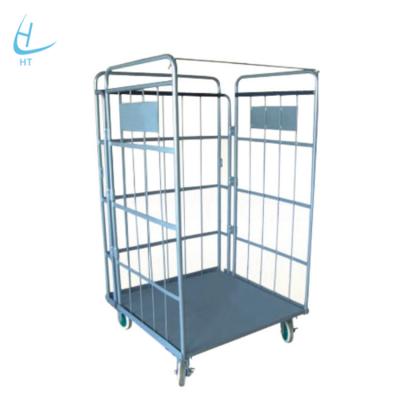 China Foldable Material Shed Storage Pallet Storage Logistic Carts With Swivel Wheels for sale