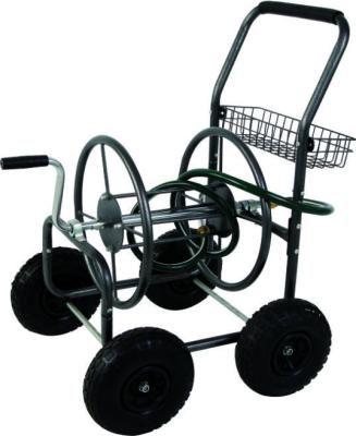 China Adjustable Four Wheel Garden Hose Reel Cart with 250-Foot-Hose Capacity for sale