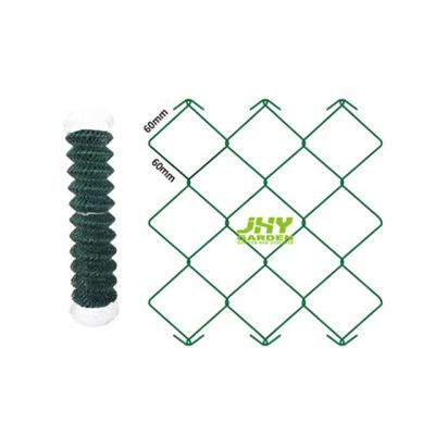 China JHY Easily Assembled Black White Green PVC Coated Chain Link Fence, Vinyl Coated Chain Link Fence For Playground for sale