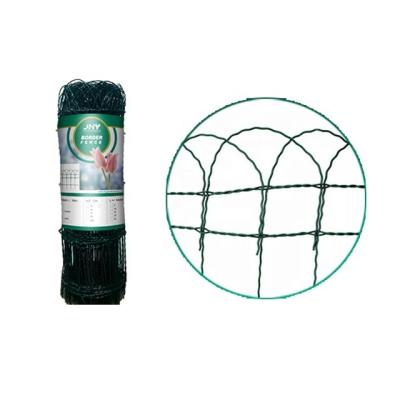 China Easily Assembled Double Traditional Loop Woven Wire Mesh Fence, Steel Welded Wire Rolled Fence, Flower Garden Border Fence for sale