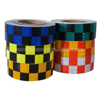 China Tear Resistant Unique Design Hot Selling Worth Buying Durable Use Checkered Reflective Tape for sale