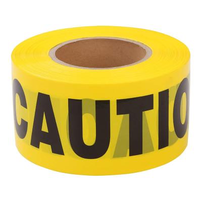 China Oil Resistant Customizable Black Yellow Police Caution Tape For Fence Warning for sale