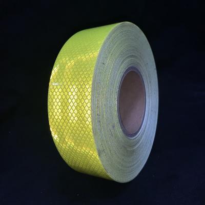 China Yellow EGP HIP Graduate Car Sticker Reflective Tape Untearable 5cm*45m Diamond Lap Truck for sale