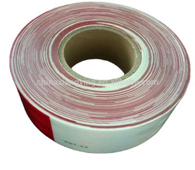 China Durable Red And White Color DOT-C2 3m Diamond Grade Retro Truck Reflective Tape for sale