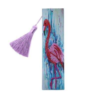 China Traditional Chinese 5D Diamond Painting Bookmark Diamond Embroidery Craft Tassel Bookmark for Books Christmas Gifts for sale