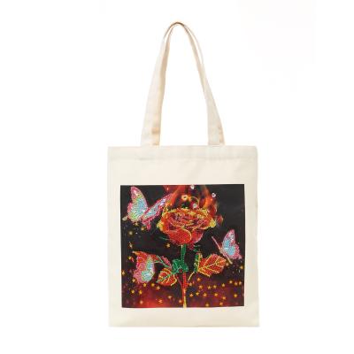 China Traditional Chinese Diamond Painting Rhinestone Mosaic Embroidery Eco-Friendly Selling Eco Bag Tote Bag Dot Shopping Cross Chart for sale