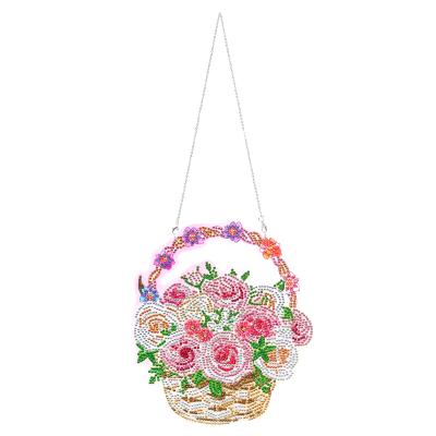 China Special Shaped Diamond Painting Flowers Hanging Ornaments Traditional Chinese Christmas Gifts Drill Window Home Pendant DIY For Door Wall Decoration for sale