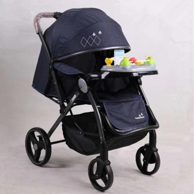 China Indoor And Ourdoor Customized Baby Stroller Rain Cover Travel Stroller With Two Way Seat And Four Wheels for sale