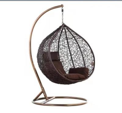 China Custom Modern Outdoor Metal Egg Furniture Swing Chair Wicker Garden Furniture Hanging Hanging Chair for sale