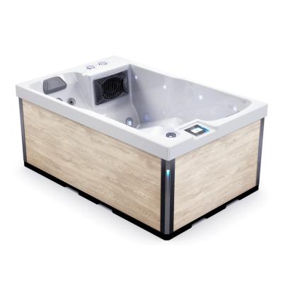 China Free Attractive Acrylic Hot Tub Design Spa Tub 2 People Lounges Pleasant Outdoor Whirlpool Spa For Your Selection for sale