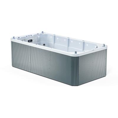 China Modern High Quality Endless Pleasant Outdoor Backyard Spa Swin Pool Aluminum Frame Pool for sale