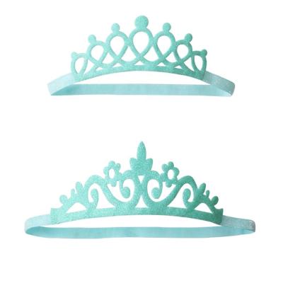 China 1Set Fashion Awesome Mommy and Me Glitter Crown Princess Hair Accessories Birthday Party Headband Photo Felt Headwear Elastic Pro 2019 New for sale