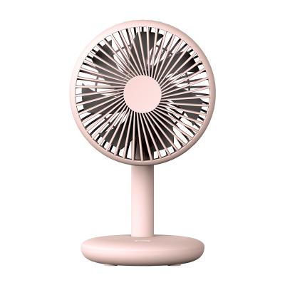 China Air Cooling Household Portable Personal Appliance 1200mah DC Motor 4w Batteries Light Mini Charging Table Desktop Rechargeable Fan for sale