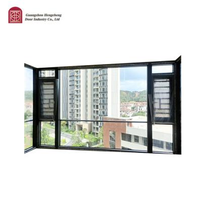 China Fixed Broken bridge window screen one aluminum alloy flat window villa courtyard home broken bridge aluminum doors and Windows for sale