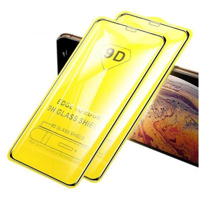 China Anti-scratch 9D Full Glue Glass Screen Protector For iPhone 12 11 xs max xs pro full cover tempered glass screen protector max for samsung for sale