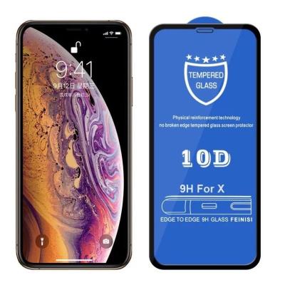 China Anti-scratch full glue full cover 9H 10D color glass tempered glass for iphone 12 max 11 pro xs xs max xr screen protector for sale