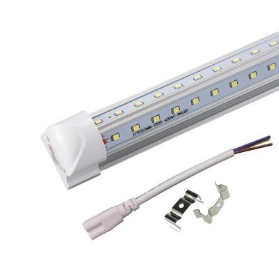 China 9W 1ft Warehouse Cooler Door LED Cooler Light V Shape LED Tube T8 Integrated Tube Double Sides 1ft 2ft 3ft 4ft 5ft 6ft 8ft for sale