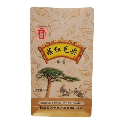 China Moisture Proof wholesale custom tea brown Suppliers Heat Seal printed kraft paper packaging bag for sale