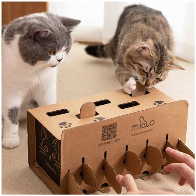 China Viable Corrugated Paper Light Inside Pet Cat Interactive Puzzle Toys for sale